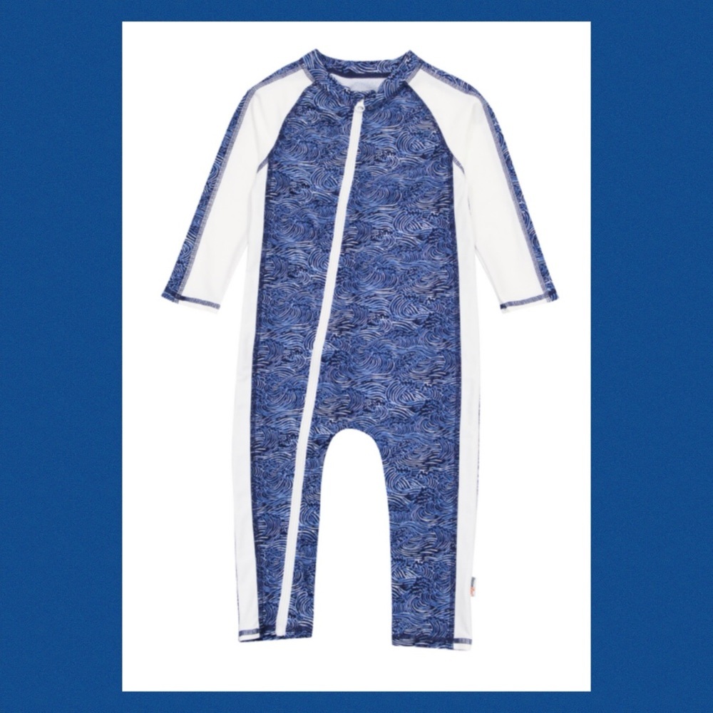 Baby blue and white one piece swimsuit. 9